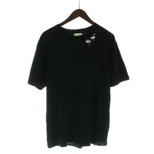 18SS Tシャツ カットソー フラミンゴ 半袖 薄手 XS 黒 ブラック 483409 GY19 /MQ