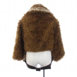 CHANEL P39 ジャケット ポンチョ ツイード ウール アクリル ファー