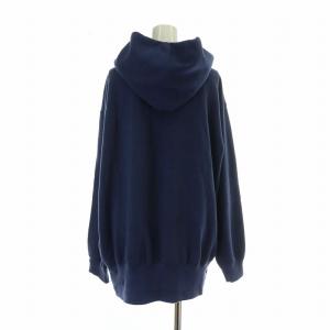 Drawer パーカー カシミヤ混 裏毛 長袖 サイドジップ プルオーバー 2 M 紺 ネイビー 6512-299-0260