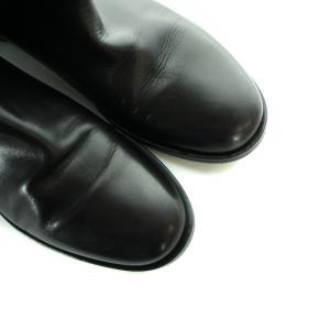 Sergio Rossi ショートブーツ ベルト ラウンドトゥ レザー 40 27-27.5cm 黒 ブラック GY19 /MQ