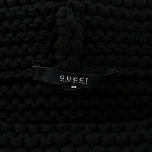 GUCCI ニット セーター ウール 長袖 ローゲージ オフタートル プルオーバー S 黒 ブラック