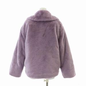 alice + olivia フェイクファーコート アウター 中綿 ショート XS 紫 パープル