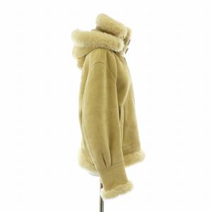 Chloe ムートンジャケット バックロゴ 36 ベージュ