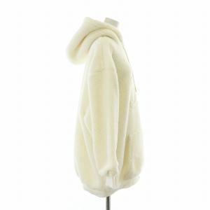 CELINE 近年モデル オーバーサイズ フリース ボア トリオンフ フーディー S ホワイト