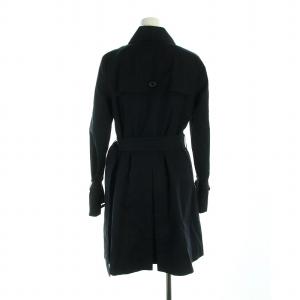BLUE LABEL CRESTBRIDGE トレンチコート チェック柄 長袖 ミドル ライナー付き 38 S 紺 ネイビー GY19 /MQ