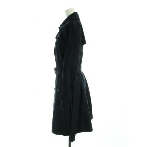 BLUE LABEL CRESTBRIDGE トレンチコート チェック柄 長袖 ミドル ライナー付き 38 S 紺 ネイビー GY19 /MQ