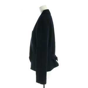 Christian Dior ヴィンテージ ジャケット ショールカラー ウール 総裏地 長袖 9 M 紺 ネイビー GY18