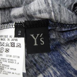 Y's ヨウジヤマモト Yohji Yamamoto Tシャツ カットソー 半袖 ラウンドネック 総柄 2 黒 ブラック YZ-T48-567