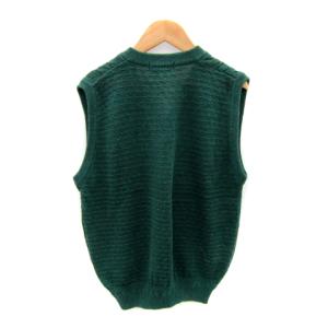 burberrys ニットベスト リネン M グリーン