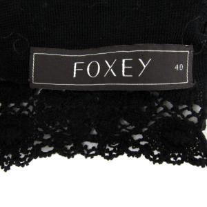 FOXEY カーディガン ショート丈 40 ブラック