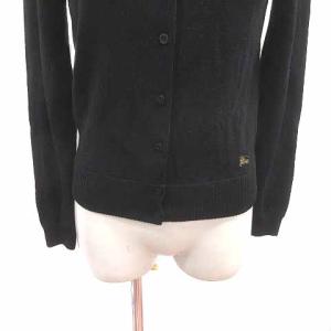 BURBERRY BLUE LABEL カーディガン ニット 長袖 ウール 38 M 黒 ブラック