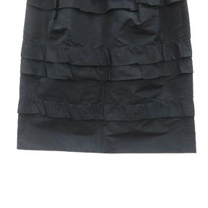 miumiu 台形スカート ミニ ティアード 38 M 黒 ブラック