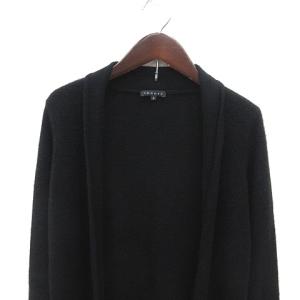 Theory カシミヤ100％ カーディガン ニット カシミア 長袖 2 M 黒 ブラック