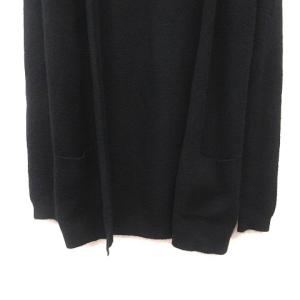 Theory カシミヤ100％ カーディガン ニット カシミア 長袖 2 M 黒 ブラック