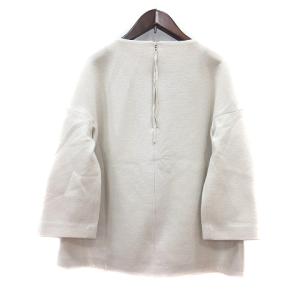 ADORE カットソー クルーネック レース 七分袖 ビーズ 38 M 白 アイボリー