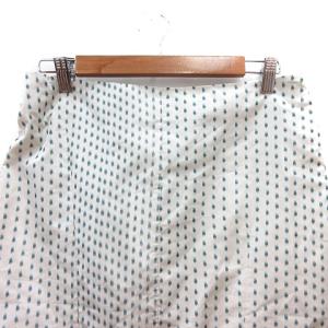 MARNI タイトスカート ミモレ ロング ドット フリル 42 M 白 アイボリー