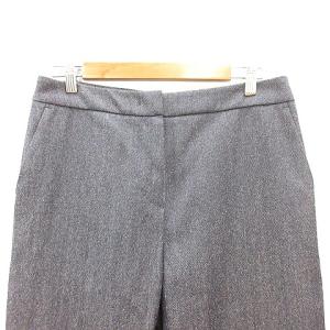 Max Mara 白タグ テーパード パンツ スラックス ウール シルク混 44 L 紺 ネイビー