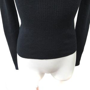 JIL SANDER ニット カットソー タートルネック 長袖 ウール 36 S 黒 ブラック