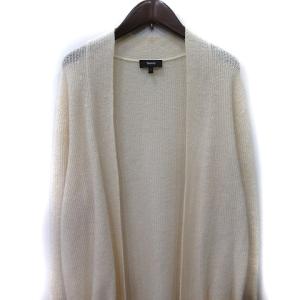 Theory ロングカーディガン ニット トッパー 長袖 S 白 オフホワイト