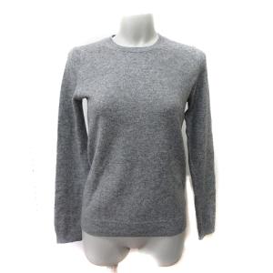 カシミヤ100％ ニット セーター 長袖 S グレー
