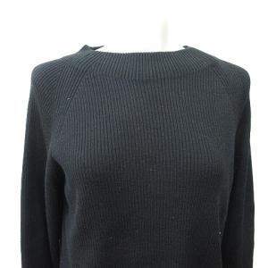ADORE リブ ニット セーター 長袖 ウール 38 M 黒 ブラック