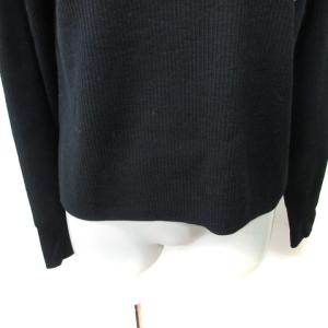 ADORE リブ ニット セーター 長袖 ウール 38 M 黒 ブラック