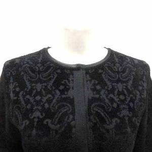 ANTEPRIMA カーディガン ニット 総柄 長袖 38 M 黒 ブラック