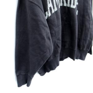 BEAUTY&YOUTH UNITED ARROWS トレーナー スウェット ラウンドネック プリント 裏起毛 チャコールグレー