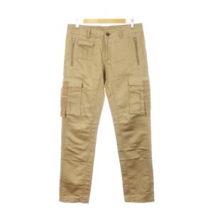パンツ カーゴ テーパード 麻 リネン 3 L ベージュ /AH7