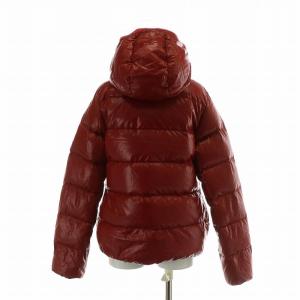 DUVETICA ティア Thia ダウンジャケット アウター ナイロン フード ジップアップ 42 L 赤 レッド D.910.01-1035R