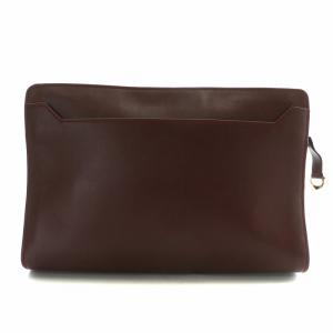 Cartier マストライン クラッチバッグ セカンドバッグ レザー 内側総柄 ロゴ ゴールド金具 ボルドー