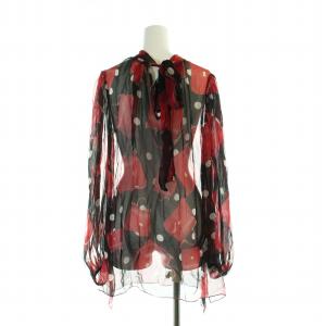 DOLCE&GABBANA ブラウス シルク 40 レッド