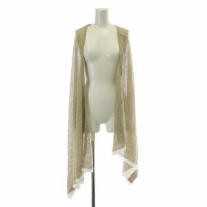 カーディガン ケープ ストール 麻 リネン メッシュ 2 M ベージュ /XZ GY12