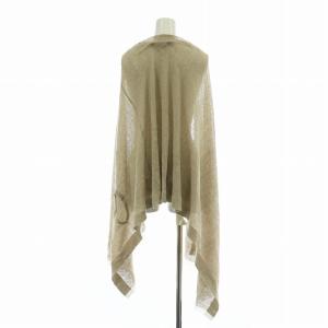 Y's カーディガン ケープ ストール 麻 リネン メッシュ 2 M ベージュ /XZ GY12