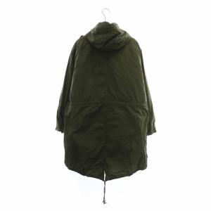 HOUSTON M-51 モッズコート ミリタリーコート アウター 中綿 フード ジップアップ ライナー付き XS カーキ 8415-782-3217