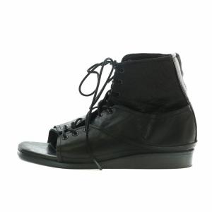 Y's 23SS SEMI GLOSS SOFT LEATHER LAYERED SANDAL ショートブーツ