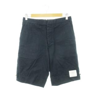 ショートパンツ ボタンフライ シンチバック 金ボタン コットン 1 S 紺 ネイビー /AH4 GY99