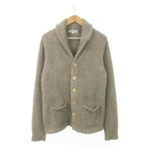 カーディガン ルームウェア パイルニット ショールカラー 長袖 L グレー /AH13 GY99