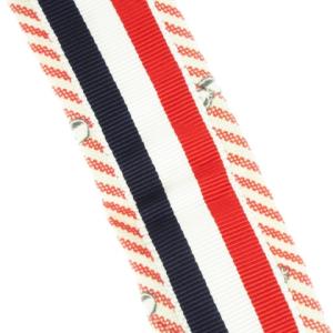 THOM BROWNE ナロータイ ネクタイ コットン 潜水艦 ストライプ 総柄 裏側ワンポイント トリコロール 赤 レッド