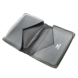 HERMES カードケース 名刺入れ レザー 本革 二つ折り 無地 黒 ブラック