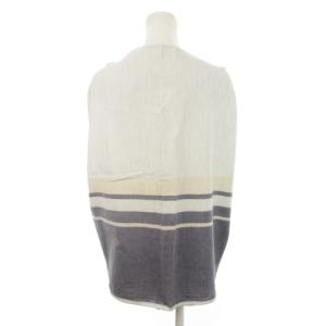 JIL SANDER ストール マフラー フリンジ 薄手 ストライプ グレー