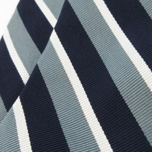 THOM BROWNE ナロータイ ネクタイ シルク 絹 レジメンタル ストライプ 裏側ワンポイント トリコロール 紺 ネイビー