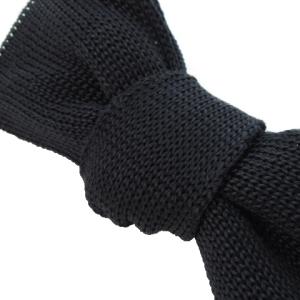 THOM BROWNE ボウタイ 蝶ネクタイ セミバタフライ ニット シルク 絹 黒 ブラック