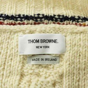 THOM BROWNE カーディガン アランニット 1 アイボリー