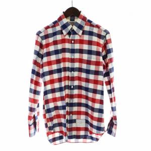 チェックシャツ 長袖 ボタンダウン 1 S 青 ブルー 赤 レッド 白 ホワイト GY99 /MQ
