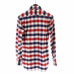 THOM BROWNE チェックシャツ 長袖 ボタンダウン 1 S 青 ブルー 赤 レッド 白 ホワイト GY99 /MQ