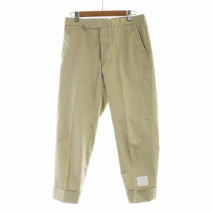 ウォッシュドバックストラップトラウザー チノパン ボタンフライ ロゴ 1 S ベージュ GY99 /MQ