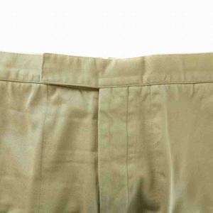 THOM BROWNE ウォッシュドバックストラップトラウザー パンツ チノパン テーパード ボタンフライ L ベージュ