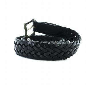 J&M DAVIDSON ベルト レザー メッシュ 編み込み ロゴ 80/32 黒 ブラック BENT-0TP-S-AN30 GY99