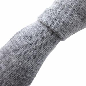 美品 ニットタイ ネクタイ トリコロール ボーダー ウール イタリア製 グレー /HO 0227 GY99